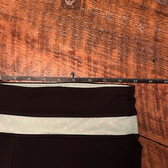 Lululemon Leggings: Inspire Crop II Black / Mint Moment Polk a Dot - Sz 4! 😁 - Picture 7 of 8